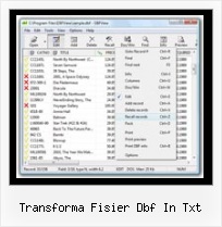 Free Dbf Reader transforma fisier dbf in txt