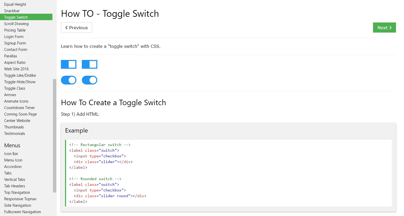  Effective ways to create Toggle Switch