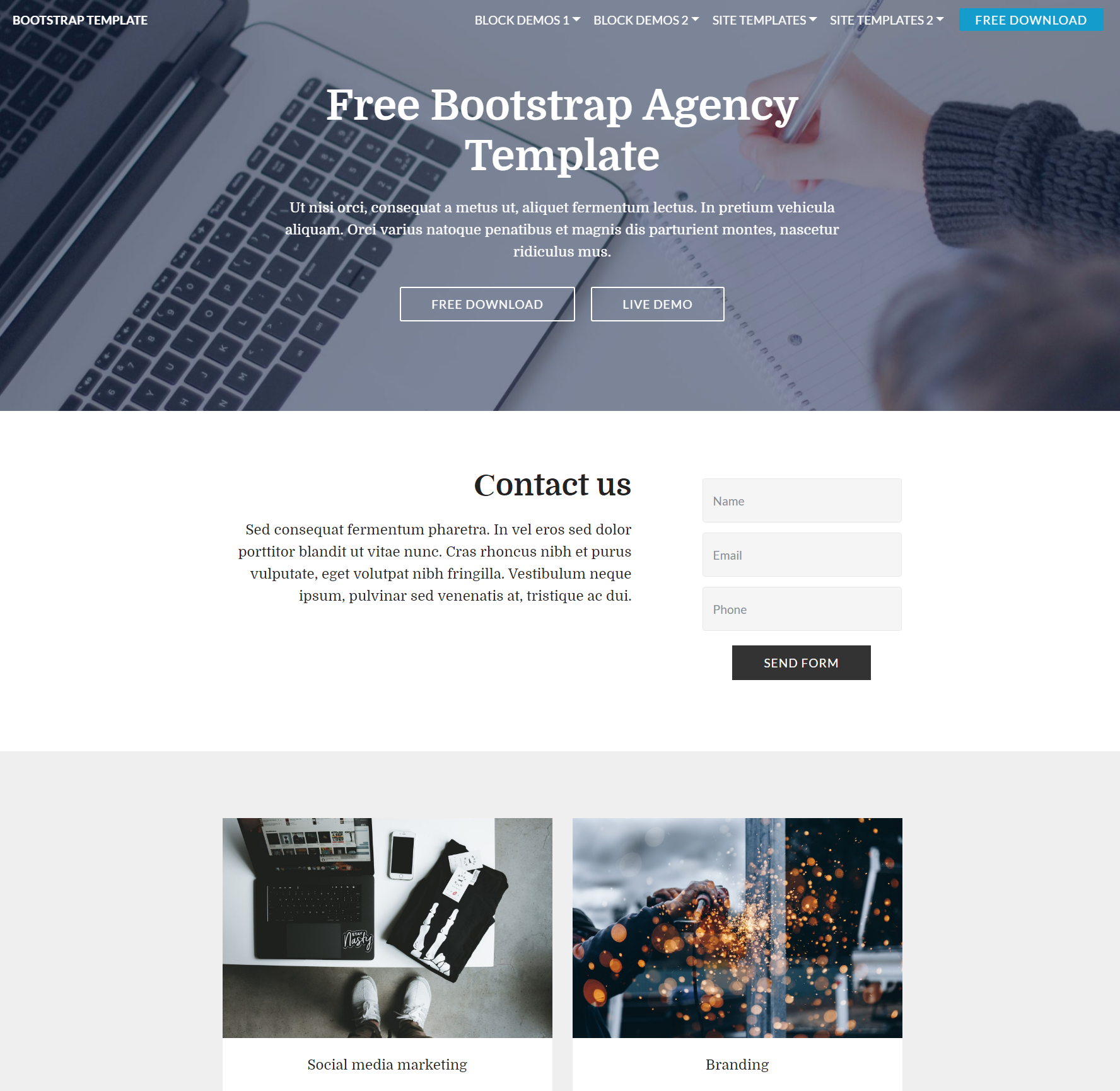 HTML5 Bootstrap  Agency Themes