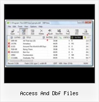 Not Set access and dbf files