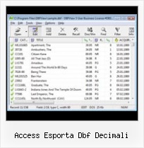 Windows Dbf access esporta dbf decimali