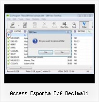 Dbf Format Reader access esporta dbf decimali