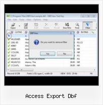 How Open Dbf File access export dbf
