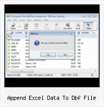 Open Dbf File With append excel data to dbf file