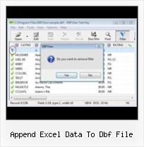Dbf Editing Programs append excel data to dbf file
