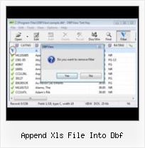 Download Sofwere Dbf append xls file into dbf