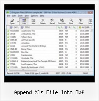 View Dbf Format File append xls file into dbf