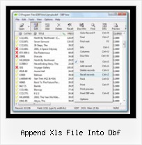 Dbf 4 Viewer append xls file into dbf