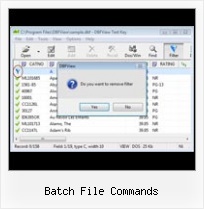 Xls Rto Dbf batch file commands