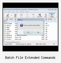 Dbfvew batch file extended commands