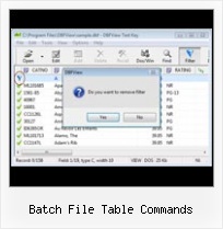 Exel To Dbf batch file table commands