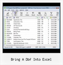 Import Xls Into A Dbf bring a dbf into excel