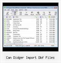 Save Xls To Dbf can didger import dbf files