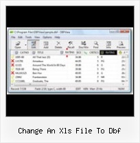 Xslx To Dbf change an xls file to dbf