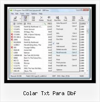 Dbf File Format colar txt para dbf
