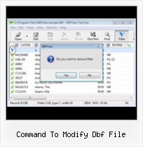 Dbase Export command to modify dbf file