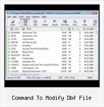 What Can Open Dbf Is command to modify dbf file