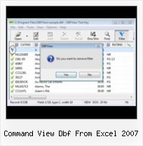 Dbf Viewer Xp command view dbf from excel 2007