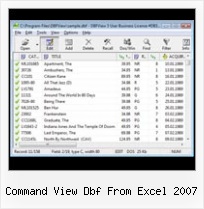 Como Importar Dbf Para Excel command view dbf from excel 2007