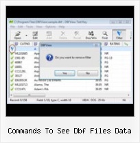 Dbf File Formate commands to see dbf files data