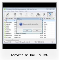 Dbf Reindex conversion dbf to txt