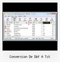 Dbf Windows Program conversion de dbf a txt