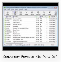 Dbf Editors conversor formato xls para dbf