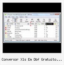 Dbf A Xls Excel Converter conversor xls em dbf gratuito freeware