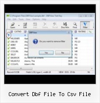 Delete Records Dbf convert dbf file to csv file
