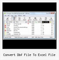 Edit Dbf convert dbf file to excel file