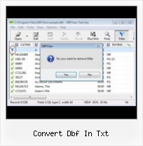 Dbf Opens convert dbf in txt