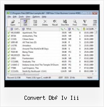 Open Config Dbf convert dbf iv iii