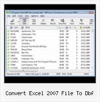 Xlsx Dbf Converter convert excel 2007 file to dbf