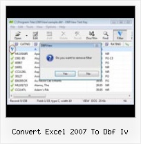 Free Converter Xls To Dbf convert excel 2007 to dbf iv