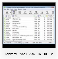 Convert Dbf To Csv Files convert excel 2007 to dbf iv