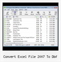 Ouvrir Dbf Visualfoxpro convert excel file 2007 to dbf