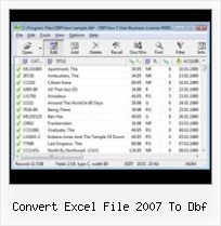 Convertisseur Exel En Dbf convert excel file 2007 to dbf