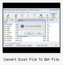 Access To Dbase convert excel file to dbf file