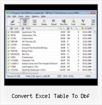 Excel To Dbf Conversions convert excel table to dbf