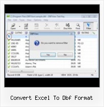 Dbf For Windows convert excel to dbf format