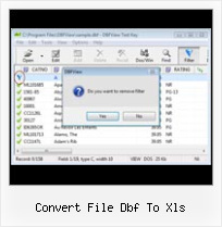 Make Dbf convert file dbf to xls