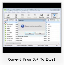 Dbf Coverte Execl convert from dbf to excel