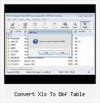 Vista Dbf Viewer convert xls to dbf table