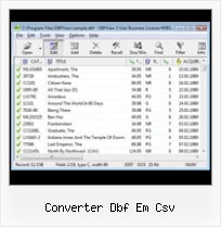 Konwert Dbf converter dbf em csv