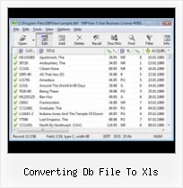 Dbfreader converting db file to xls