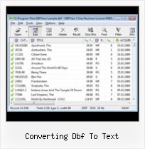 Free Excel To Dbf Converter converting dbf to text