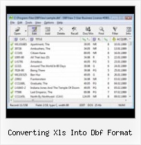 Import Dbf To Exel converting xls into dbf format