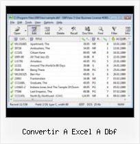 Dbf Opem convertir a excel a dbf