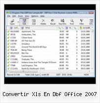 Access Open Dbf File Freeware convertir xls en dbf office 2007