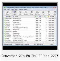 Converting Dbf File To Excel convertir xls en dbf office 2007